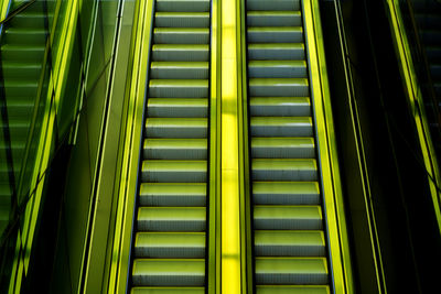Neon light on the escalator
