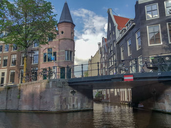 View of canal along buildings