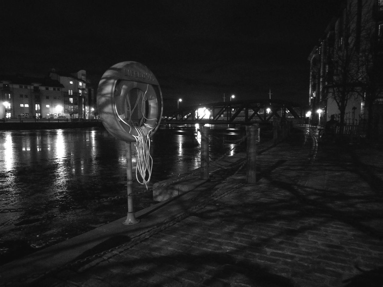 ILLUMINATED WATER AT NIGHT