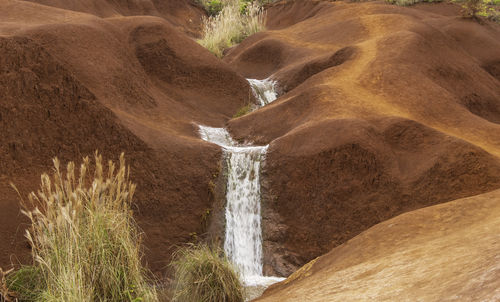 Scenic view of waterfall