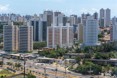 View from the top of financial buildings on avenida tancredo neves in the city of salvador, bahia.