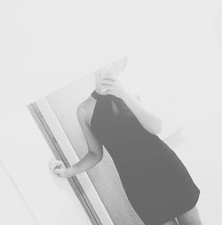 Close-up of woman standing in pond