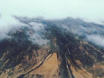 Aerial view of mountain landscape