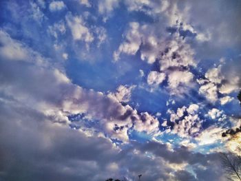 Low angle view of clouds in sky