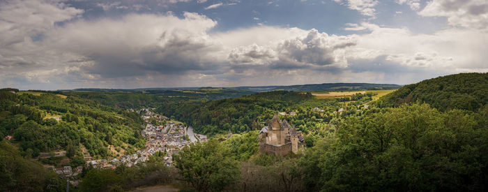 Panorama from the castle of vianden in luxembourg