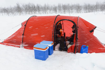 Tent at winter