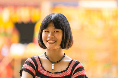 Portrait of a smiling young woman