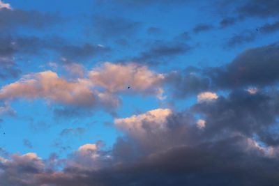 Low angle view of cloudy sky