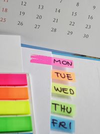 Close-up of multi colored paper