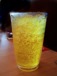 Close-up of drink on table