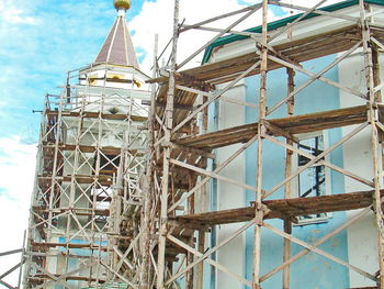 Low angle view of construction site