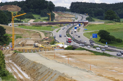 Construction site at autobahn in germany