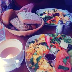 Close-up of food on table
