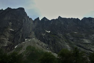 Panoramic view of mountains against sky