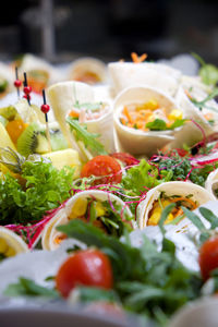 Close-up of served food