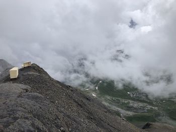 Scenic view of land against sky