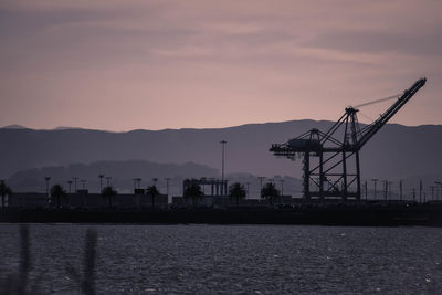 Scenic view of sea against sky at dusk