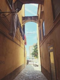 Corridor along buildings