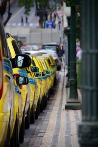 Row of taxi in funchal