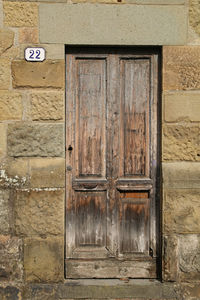 Close-up of closed door