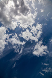 Low angle view of clouds in sky