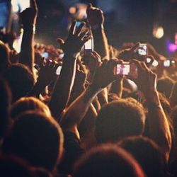 Crowd at music concert