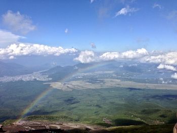 Aerial view of dramatic landscape