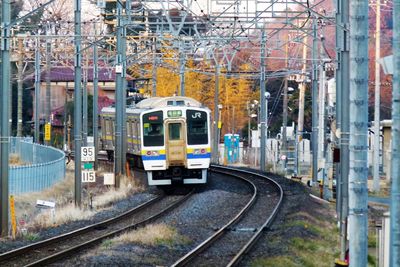 Train moving on track