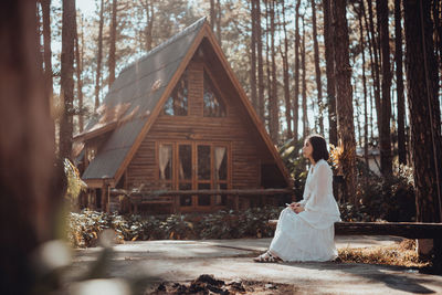 Woman in a forest