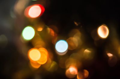 Defocused lights at night