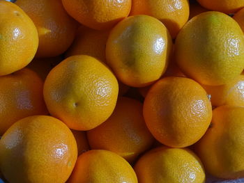 Full frame shot of oranges in market