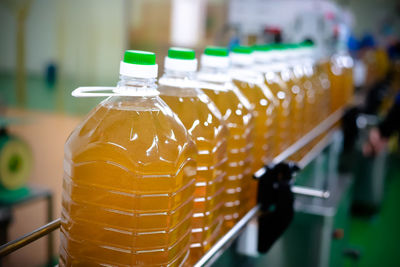 Palm oil on bottles