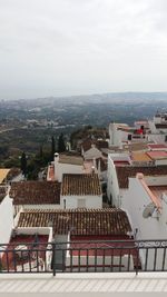 High angle view of townscape against sky