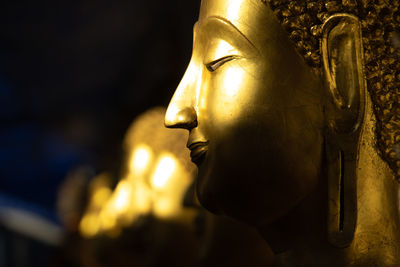 Close-up of statue of buddha