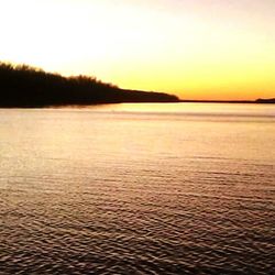 View of sea at sunset