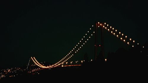 Illuminated city against sky at night