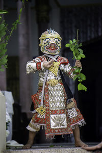 Portrait of woman wearing traditional clothing