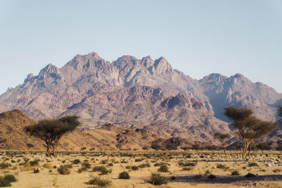 Mountains in the desert in saudi arabia taken in january 2022