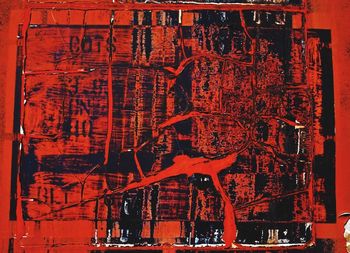 Close-up of red wall