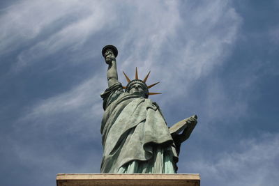 Low angle view of statue