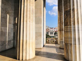 Pillars of building against sky