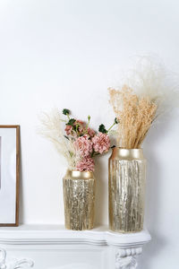 Close-up of christmas decorations on table