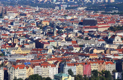 High angle view of cityscape