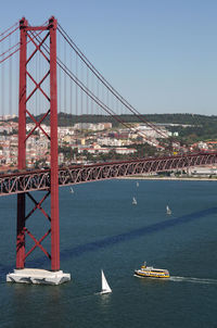 View of suspension bridge