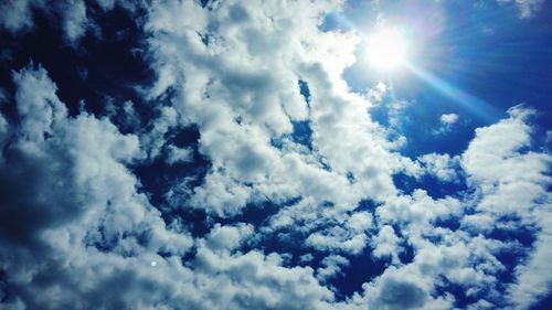 Low angle view of cloudy sky