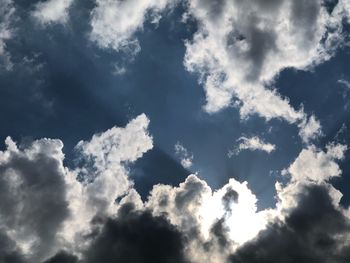 Low angle view of clouds in sky