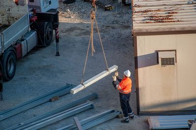 Man working at construction site