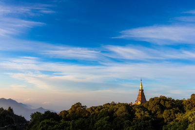 Morning sunrise at doi inthanon, chiang mai, thailand, street lights morning