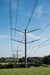 High voltage powerline in danish landscape