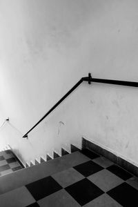 Staircase with hand railing